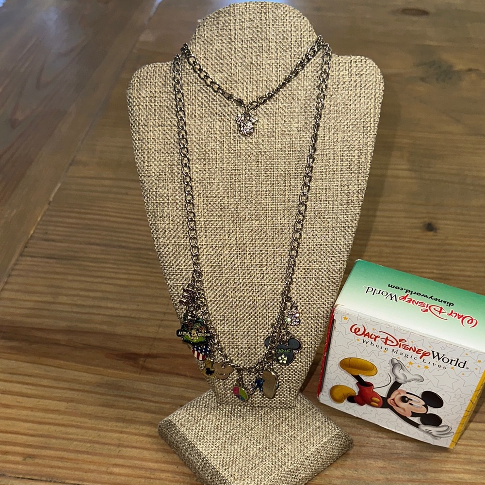 Walt Disney Charm Necklace & Bracelet Set